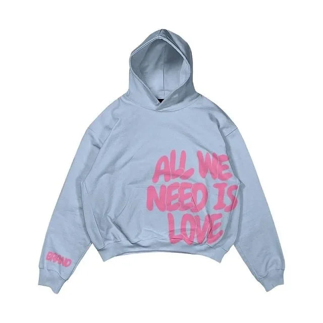 Hoodie Statement “BLANK” – Sweat Oversize Unisexe avec Dos Imprimé et Détails de Manche